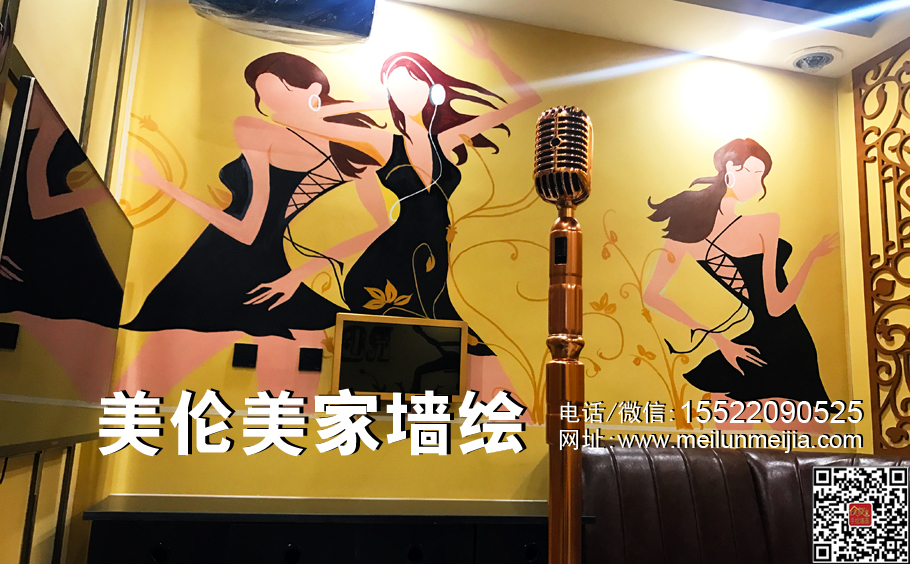 美女彩繪,舞蹈墻畫,少女墻畫,天津墻繪,天津墻體彩繪,北京彩繪,北京墻體彩繪,北京墻畫