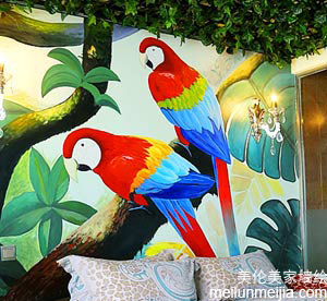 TbߙnBic(din)Ʒl(f)ͯΘˇg(sh)Ϳf3DwwL֮W^LƯʵë۾.Parrot Wall Painting-Lչʾ->-͏d 